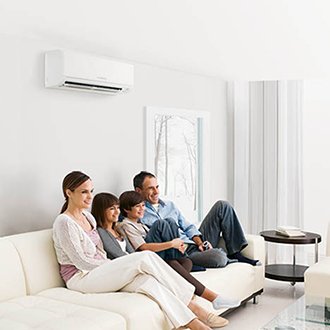 Mitsubishi ductless mini-split system installed by R.F. Ohl